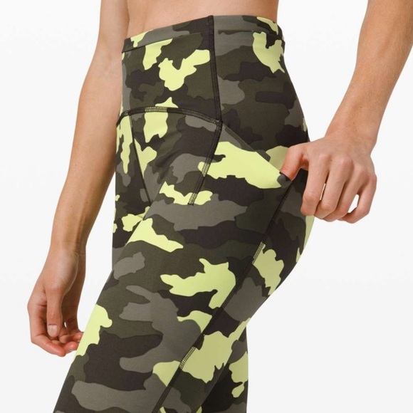 Lululemon 4 Swift Speed High-Rise Tight 28" Heritage Camo Crispin Green Multi - Picture 13 of 16